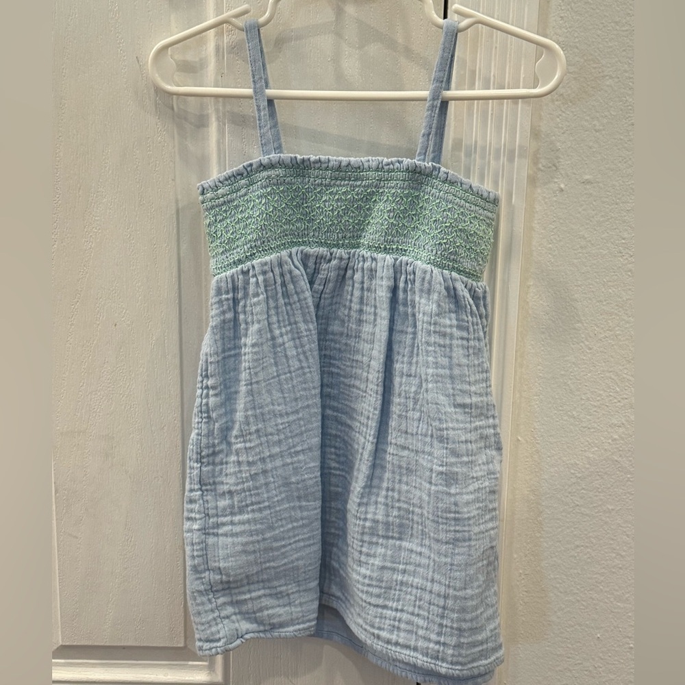 GAP Toddler - Blue Gauze, Smocked Dress. Never worn. Size 2T